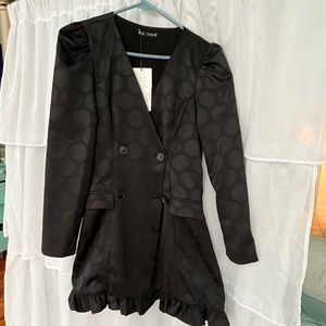 Zara Polka Dot Buttoned Dress